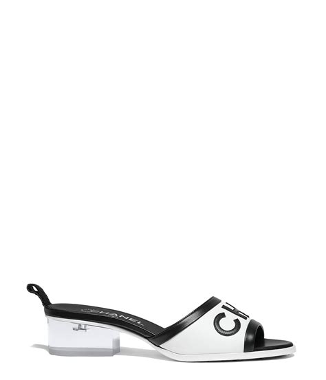 clear chanel mules|chanel women's high heel shoes.